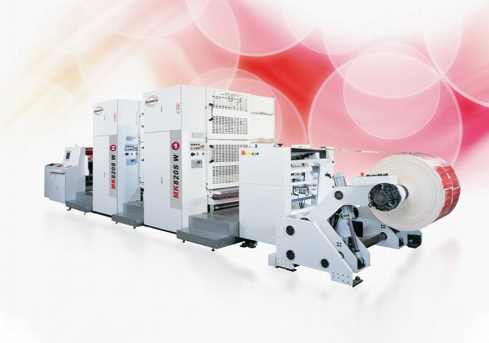 MK 820S W <br>圆压圆卷筒纸机组式烫金机